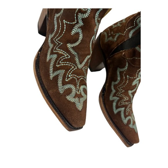 Dan Post Vallejo Boots Size: 7 Brand New in Box Western Booties Turquoise Brown - Picture 10 of 14